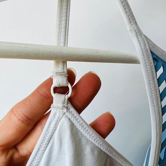 ❤️ Robin Piccone Brit Scuba contrasted trims one piece in blue Size 12 L42 - Picture 9 of 9